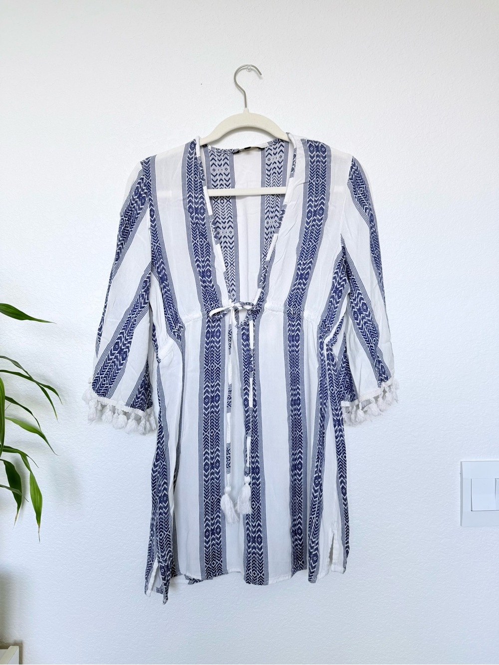 Women’s Navy & White Striped Swim Coverup Tunic